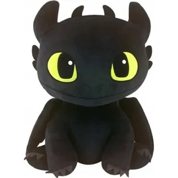 plyšák VELKÝ PLYŠÁK DRAK ČERNÝ 60 CM - PLYŠOVÝ KAMARÁD PRO DĚTI