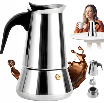 Kávovar ITALSKÝ KÁVOVAR MOKA NEREZOVÁ OCEL 450ML ODOLNÝ A STYLOVÝ