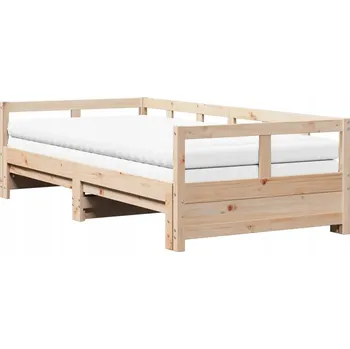 Pohovka Rozkládací pohovka s matrací, bílá, 197,5 x 184 x 56 cm