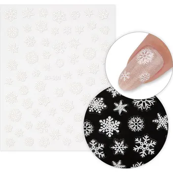 Vánoční samolepky na nehty JO-910 sněhové vločky