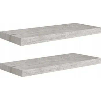 police Nástěnné police MDF 60x23,5x3,8 cm šedá betonu, sada 2 ks