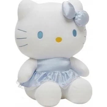 plyšák VELKÝ PLYŠÁK HELLO KITTY 50 CM - MODRÉ ŠATY A MAŠLE PLYŠOVÝ MAZLÍČEK PŘÍTULNÍČEK