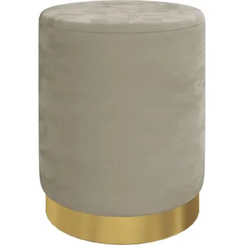 Taburet Stylová kulatý taburetka s úložným prostorem, tmavě šedá, 31 x 31 cm