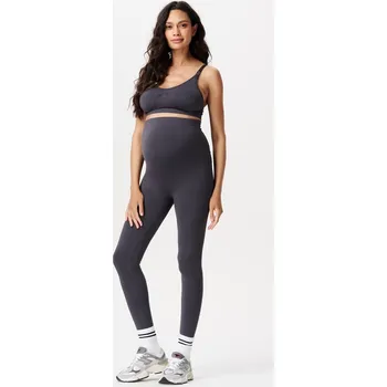 Noppies Bezešvé těhotenské legíny Cara - antracit Forged Iron Velikost: XL/2XL