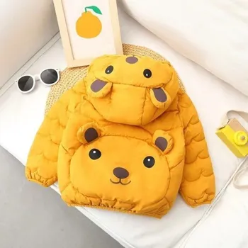 Dívčí bunda Dětská zimní bunda L1979 tmavě žlutá 5