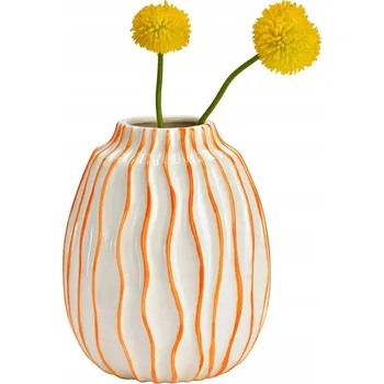 Váza Keramická váza Vlna modrá 24 cm | dekorativní váza do interiéru