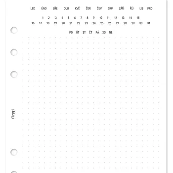 Diář Fleppi Náplň do diáře - Poznámkové listy Journal - tečkované Vyberte velikost náplně: Personal