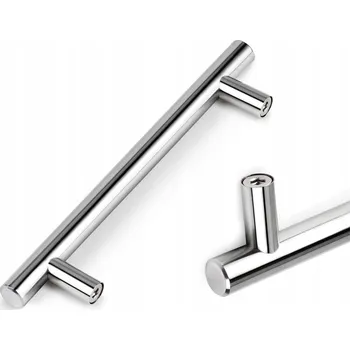 Nábytkové kování Nábytková úchytka reling pro zásuvky a skříňky, stříbrná barva, ocel, 10 Ks, 256 mm