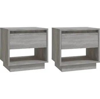 Noční stolek Noční stolek šedý dub sonoma 45 x 34 x 44 cm, 2 ks