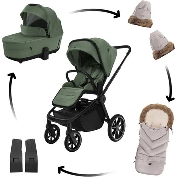 Kočárek Set Move Cross 5 + hluboká korba Move XL 5 + dárky, Rocky Green