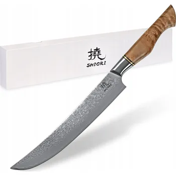 Kuchyňský nůž Řeznický Nůž Shiori Niku Niku by Jakub Suchta - vícevrstvá damašková ocel