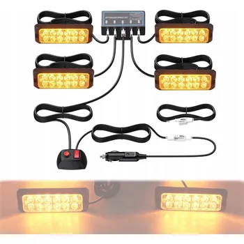 Autoelektronika VÝSTRAŽNÉ LED LAMPY AUTOPŘEPRAVNÍK ASISTENČNÍ STROBOSKOPY MAJÁK IMITACE ORANŽOVÉ
