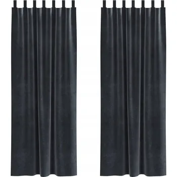 Prostěradlo Tmavě šedé zatemňovací závěsy sametové 140 x 245 cm