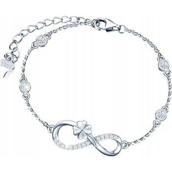 Náramek Stříbrný náramek Nekonečno Jetel Náramek Trusky