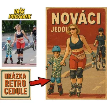 Plechová cedule Retro cedule - In-line - Plast / A5 ( 20x15cm)