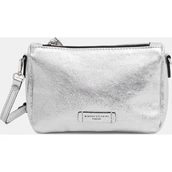Kabelka Kožená kabelka Gianni Chiarini NORA POUCH BS.10224.VNCMET stříbrná SLV, vel. ONE SIZE