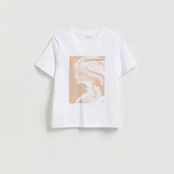 Dámské tričko Reserved - Tričko s potiskem - bílá - 190HT-00X - 190HT-00X-XL