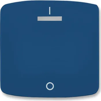 Kryt spínače jednoduchý ABB Tango 3558A-A00933 M, s průzorem, s potiskem - tmavomodrá