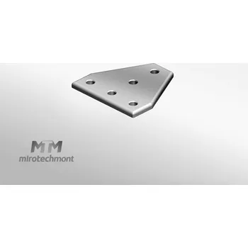 Deska spojovací hliníková T 5 otvorů, 1 drážka A1: 093VT6060	H 4.0	D 5.5	K 18.0	A 20.0	verze60 / 60	L 58.0