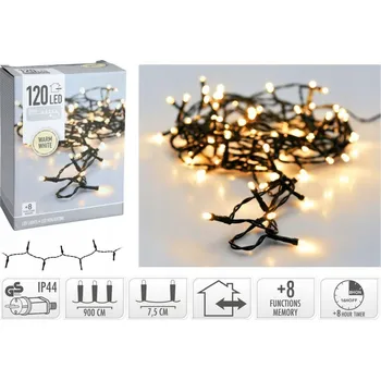 Vánoce Vánoční osvětlení na stromeček Koopman venkovní 12 m 101 - 200 světýlek