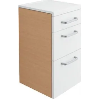 Koupelnový nábytek VILLEROY & BOCH LIFETIME nízká skříňka 38x35x74 cm, 3 zásuvky, červený lak sametová struktura - doprava zdarma