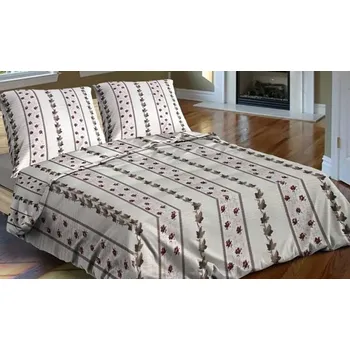 Povlečení Krepové povlečení 200x220 břečťan knoflíky 100% bavlna hrubá