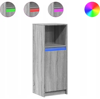 Komoda Komoda LED 38x34x100 cm, šedý dub