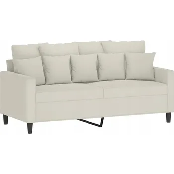 Pohovka Dvoumístná pohovka sametová krémová 158x77x80cm