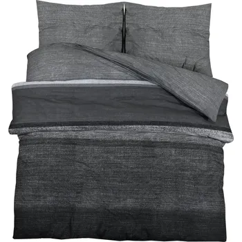 Povlečení Sada bavlněného povlečení Elegantní tmavě šedá 140x200 cm, 60x70 cm