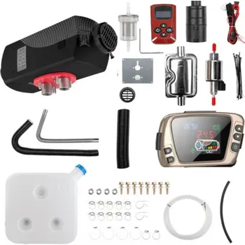 Přímotop XL-AIRD Nezávislé topení 8kW včetně instalační sady, bílý LCD ovladač, LCD dálkové ovládání