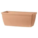 Zahradní květináč Deroma White Roma Liscia / 54 x 22 x 19,2 cm / mrazuvzdorný / terakota / hliněná bílá