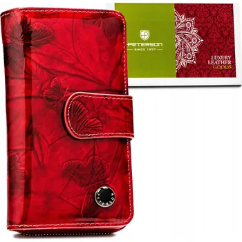 Peterson peněženka z pravé kůže červená - dámská