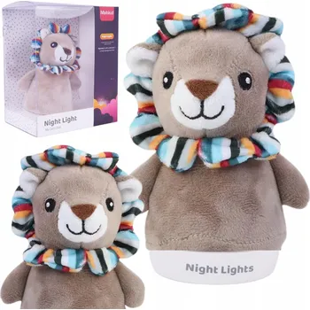 plyšák Panáček Vstaváček Lev Plyšová Roztomilá Noční Lampa pro zábavu a spánek dětí