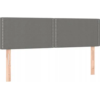 Čelo postele nastavitelné, tmavě šedá látka, 144x5x78/88 cm