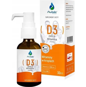 Avitale Vitamín D3 2000 z Lanolinu s Olivovým Olejem 30 ml