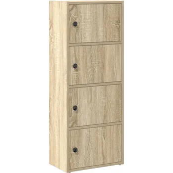 Knihovna Regál na knihy dub sonoma 40 x 24 x 102 cm s dvířky