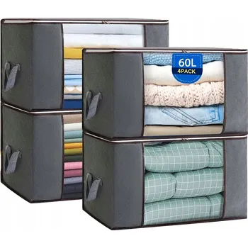 Úložný box X4 Úložný box na oblečení, organizér do skříně, kontejnery 60L