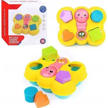 Hračka pro nejmenší TRIEDIČ TVARŮ MOTÝLEK PRO DĚTI 18M+