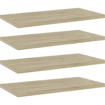 police Police na knihy dub sonoma 40 x 20 x 1,5 cm, 4 ks