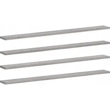 police Nástěnná police šedá dub sonoma 100 x 10 x 1,5 cm, 4 ks