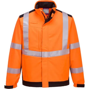 pracovní bunda PORTWEST Bunda Modaflame Multi Norm Arc MV72, softshellová, reflexní POR-MV72ONRXXL 2XL Oranžová/navy