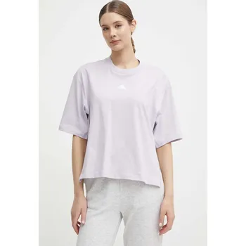 Pánské tričko Bavlněné tričko adidas IS0877 fialová 04X, vel. L