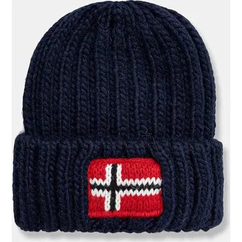 Čepice Dětská čepice s příměsí vlny Napapijri SEMIURY 6 NP0A4GMH1761 námořnická modř 59X, vel. 48