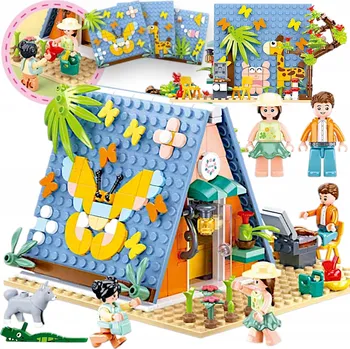 ostatní stavebnice STAVEBNICE KEMPINGOVÝ DOMEČEK STAN Girls' Dream S TABULKOU PRO Mozaiku DIY 341 dílů