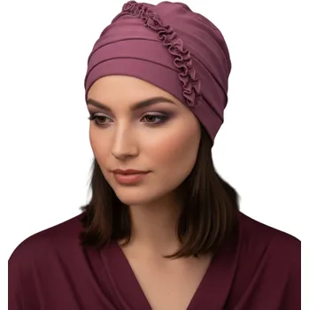 Podprsenka Eva Design turban bavlna fialový, univerzální velikost