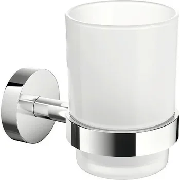 Věšák TESA SMOOZ nástěnný pohárek, sklo, chrom