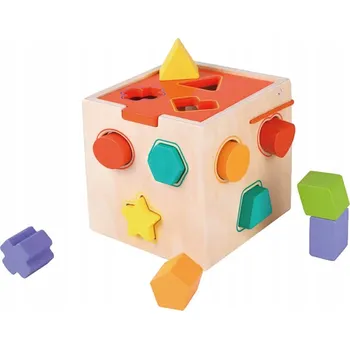 Dřevěná hračka Vzdělávací skládačka pro batolata DŘEVĚNÁ Hračka Podněcuje k OBJEVOVÁNÍ