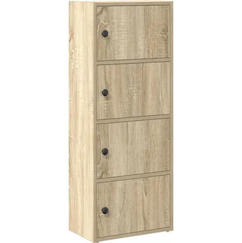 Knihovna Knihovna dub sonoma 40 x 24 x 102 cm s dvířky
