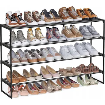 Botník Botník s policemi Songmics 117 x 75 x 30 cm černá