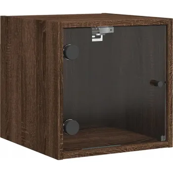 Noční stolek Závěsný noční stolek hnědý dub 35 x 37 x 35 cm